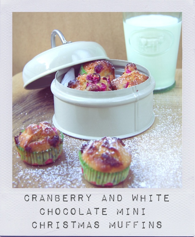 Cranberry and White Chocolate Mini Christmas Muffins