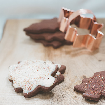 Chocolate gingerbread biscuits recipe for Christmas
