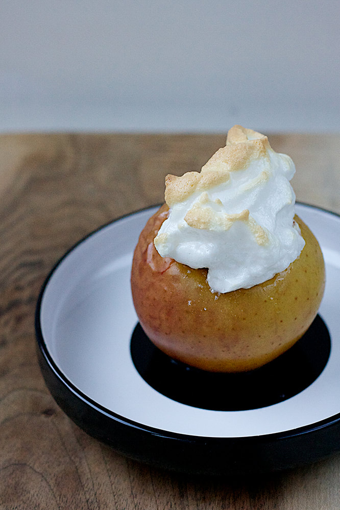 Baked Apples with Nuts, Honey and Meringue Recipe