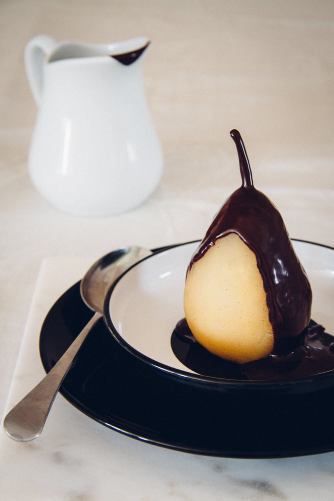Pears Belle Hélène with Tonka Chocolate Sauce Recipe