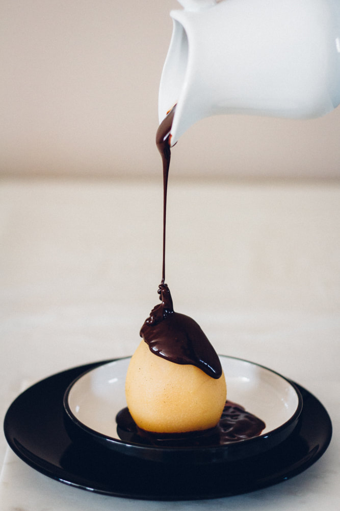 Pears Belle Hélène with Tonka Chocolate Sauce Recipe