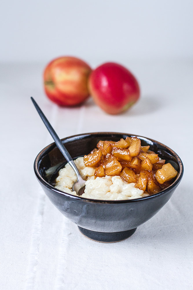 Rice Pudding with Caramelised Apples Recipe