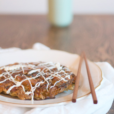 Bacon and mushroom okonomiyaki recipe